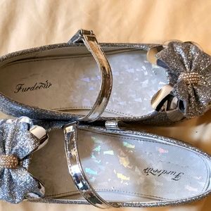 Silver dress shoes size 13